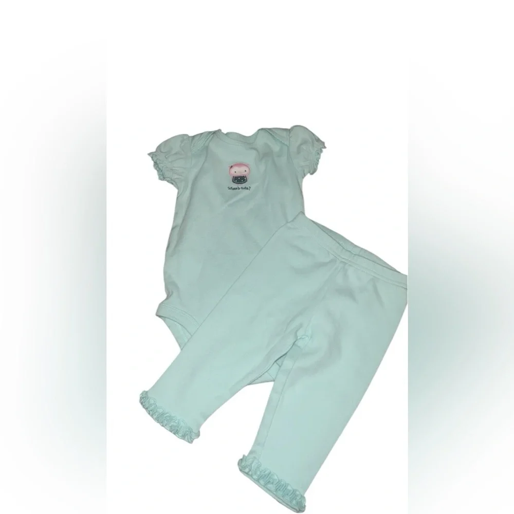 (Carters Brand) Baby Girl Onesie with Pants